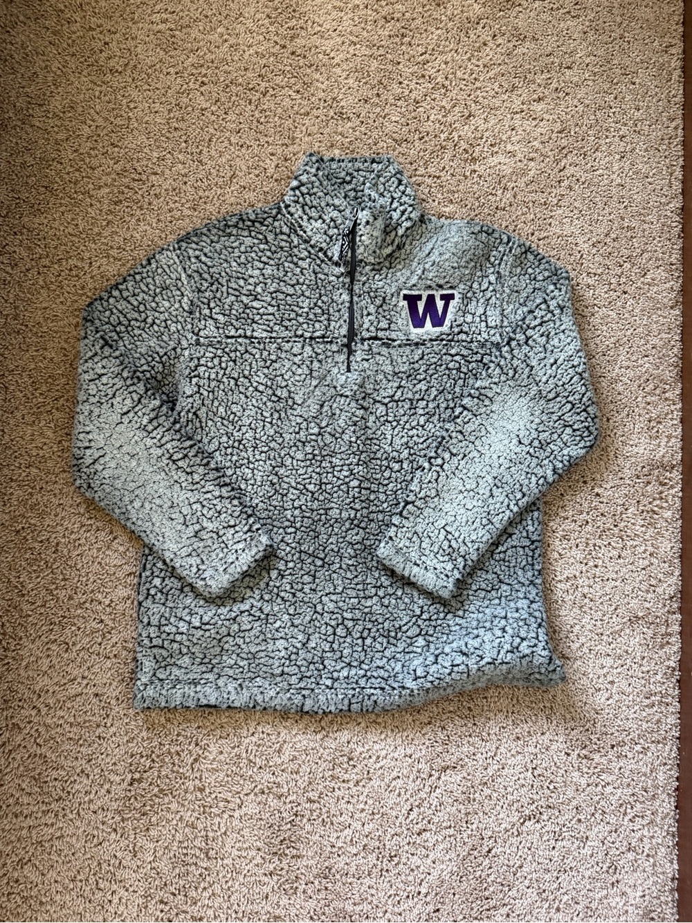 University of Washington Gray Sherpa Quarter-zip